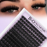 B&Qaugen fluffy lash clusters 200D provide lightweight volume for dramatic look.