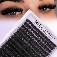 B&Qaugen fluffy lash clusters 200D provide lightweight volume for dramatic look.