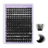 BandQaugen Fluffy Lash Clusters 200D packaging shows a premium 280-piece set