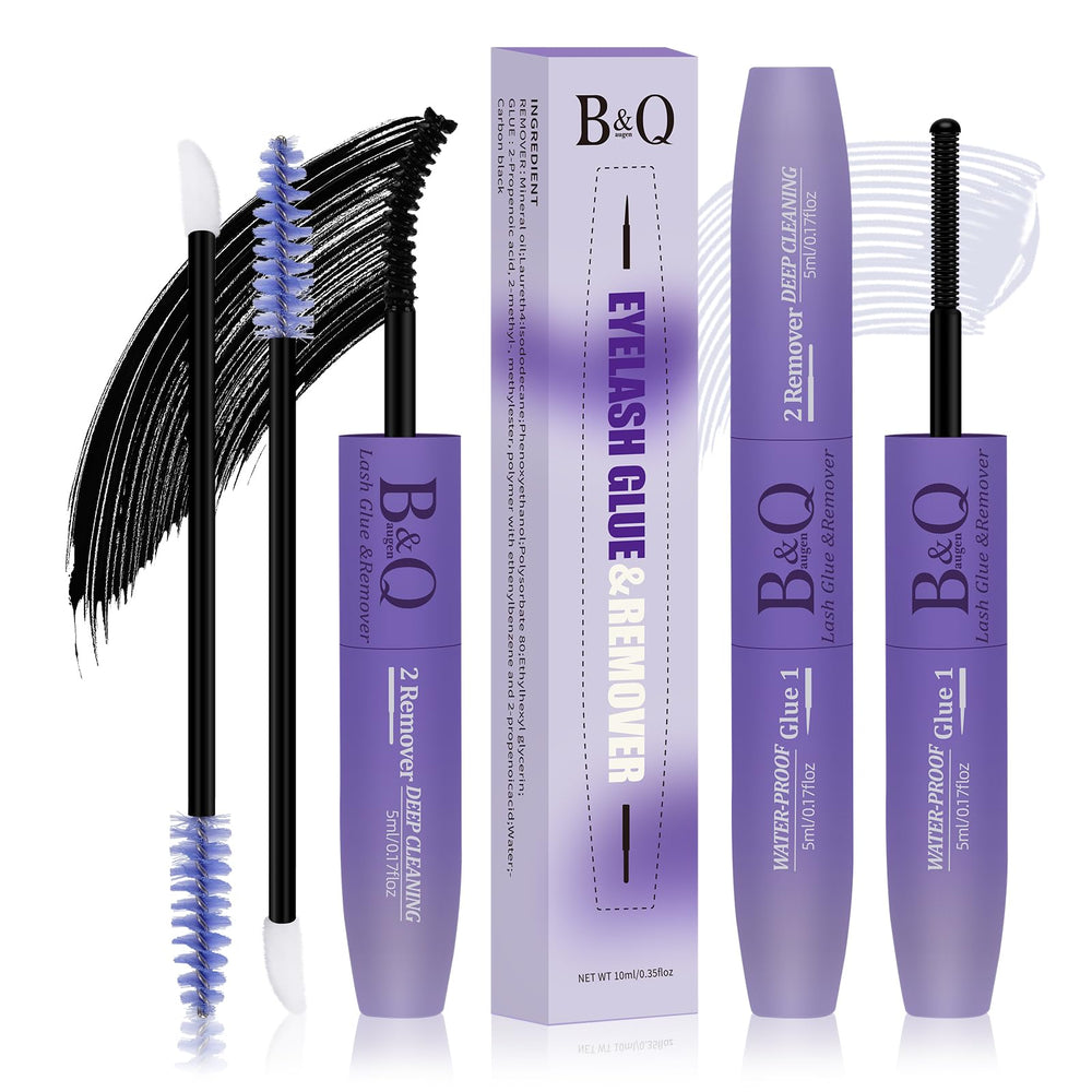B&Qaugen Lash Bond bottle with wider brush for consistent, efficient glue application.