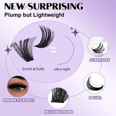 B&Qaugen lightweight lashes ensure eyelid comfort during wear.