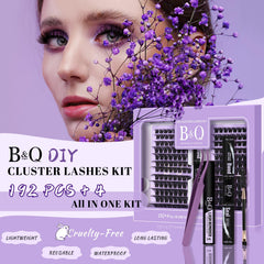 BandQaugen mixed length cluster lashes 8-18 mm for natural fullness