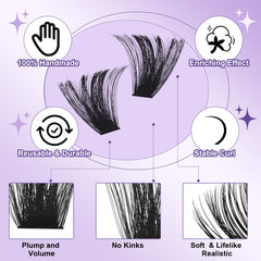 B&Qaugen supersoft lashes 200D create natural feel volume with soft fibers.