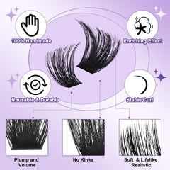 B&Qaugen volume lashes 100D+150D offer dramatic yet soft definition.