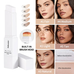 Bangfeng foundation application on skin shows even coverage without heaviness.