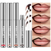 BANGFENG Peel-Off Lip Liner Stain shows precise outline for defined lips and bold color.