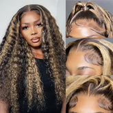 Bangjazz 26-inch deep wave lace front wig in fb27 color for natural parting and versatile styling.
