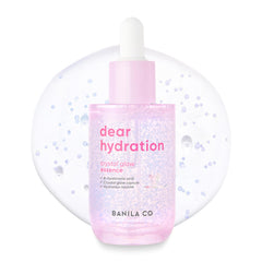 BANILA CO Dear Hydration Crystal Glow Serum bottle with pink cactus for hydration