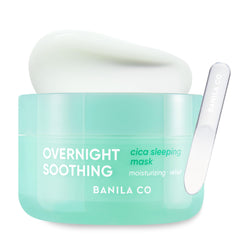 BANILA CO Overnight Soothing Cica Mask packaging highlighting calming night care