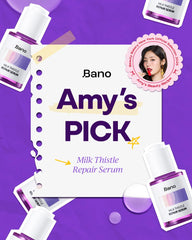 BANOBAGI Milk Thistle Repair Serum dropper delivers non-greasy soothing formula