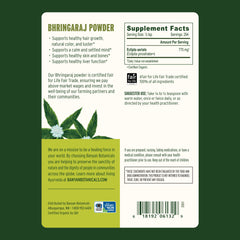 Banyan Botanicals Bhringaraj powder mixed with oil for scalp massage