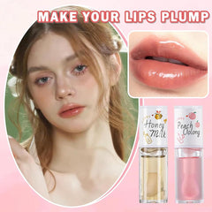 Baorder crystal jelly honey lip gloss with big brush for fuller-looking lips