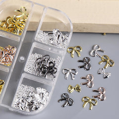 Baoyaalin bow nail charms applied on natural nails for quick decorative accents.