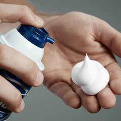 Barbasol Original Shaving Cream rich lather cushions for a comfortable shave.