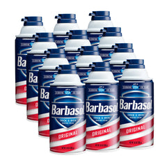 Barbasol Original thick and rich shaving cream can with luxurious lather for a smooth shave.