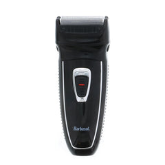 Barbasol stainless steel blades close-up showing durable precision for smooth results.