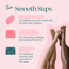 Bare August foot file with an ergonomic grip for secure, hygienic handling.