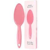 Bare August Glass Foot File with pink handle for gentle callus removal