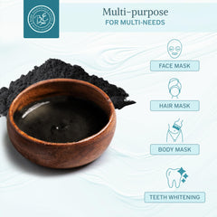 Bare Essentials Living activated charcoal powder bag for DIY whitening and detox