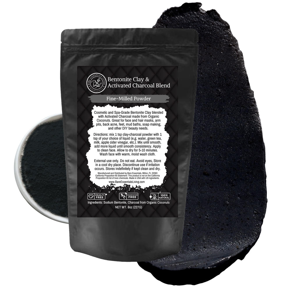 Bare Essentials Living bentonite clay powder bag for at-home facial masks