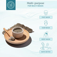Bare Essentials Living Bentonite Clay Powder used in a detox bath for cleansing soak.