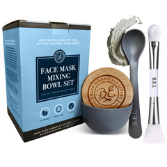Bare Essentials Living clay face mask bowl with bamboo lid, ideal for DIY skincare sessions.