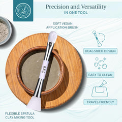 Bare Essentials Living nylon bristle side provides precise product placement on skin.