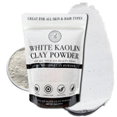 Bare Essentials Living white kaolin clay powder in a 2 lb bag for DIY skincare.