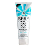 Bare Republic Mineral Gel Sunscreen bottle shows lightweight, sheer protection for daily outdoor wear.