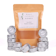 Bare Shower Bombs menthol eucalyptus pack for at-home spa ritual