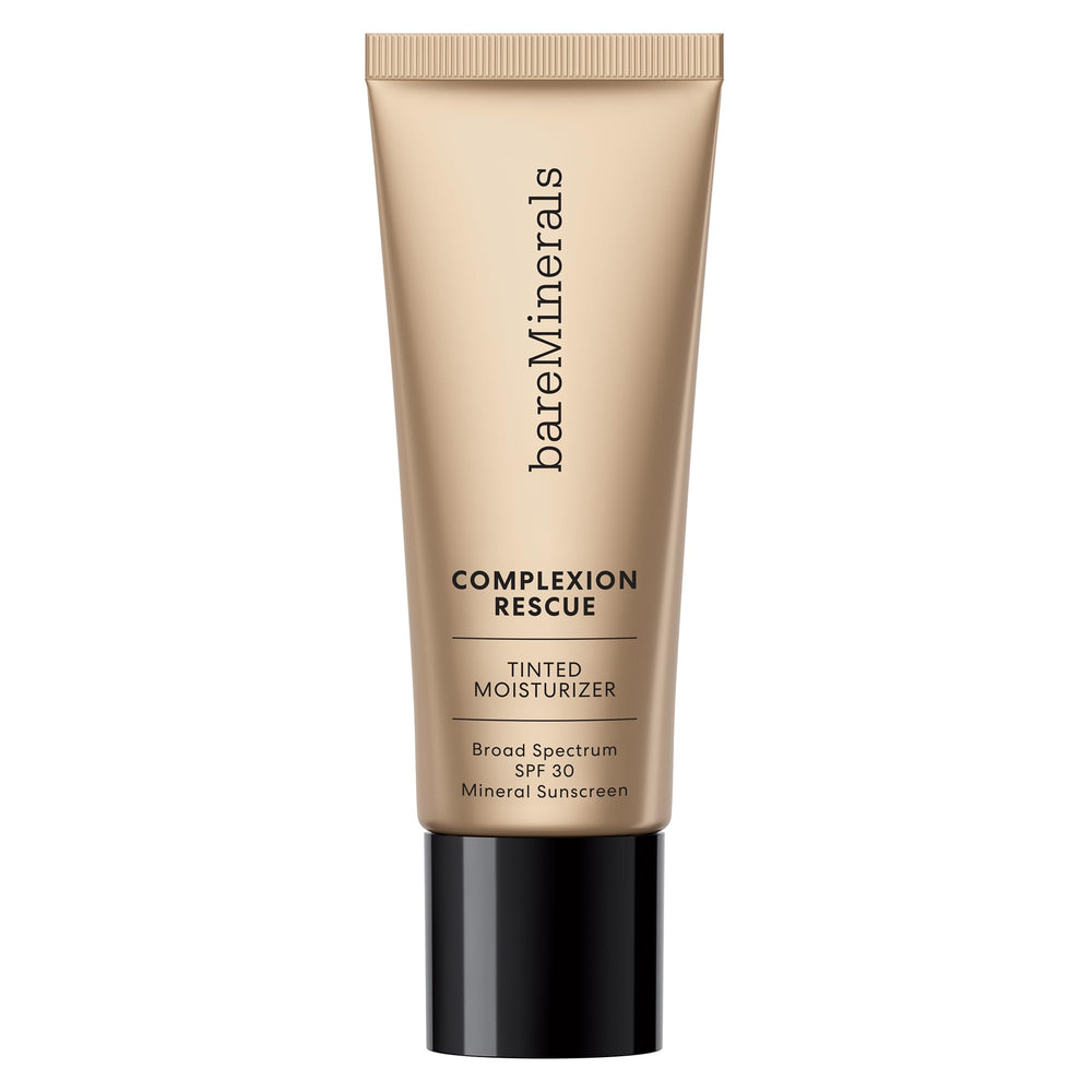 bareMinerals Complexion Rescue Desert 6.5 packaging front shows vegan formula and SPF 30 protection.