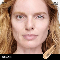bareMinerals Complexion Rescue swirls illustrating sheer to light coverage for natural glow