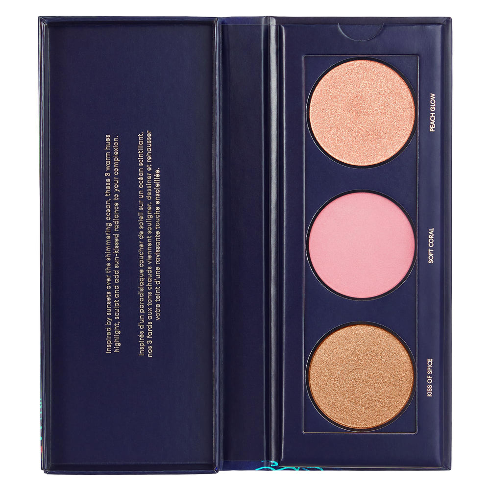 bareMinerals Gen Nude Blonzer Holiday Glow Palette closed compact showing talc-free formula for easy glow
