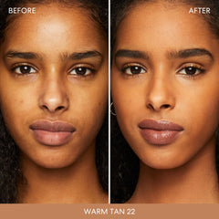 Shade on skin demonstrates sheer-to-full coverage with a radiant finish.