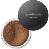 bareMinerals Original Loose Powder Foundation compact close-up delivers luminous, natural-looking finish.