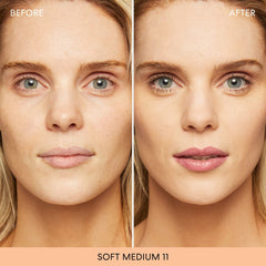 bareminerals texture close-up reveals a lightweight, breathable feel on the skin.