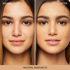 BareMinerals Original Matte bottle open, ready for precise powder application.