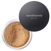 bareMinerals Original Matte Foundation jar shows powder texture with a natural matte finish that lasts all day