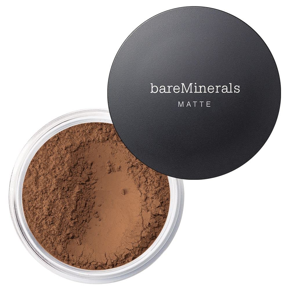 bareminerals Original Matte Foundation bottle in 28 Golden Deep for even coverage