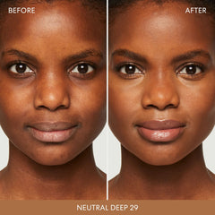 bareMinerals Original Matte Loose Foundation swatch close-up demonstrates natural matte finish and breathable texture.