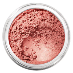 BareMinerals Vintage Peach blush jar shows natural warmth from loose minerals.