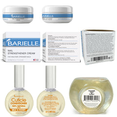 Barielle Nail Strengthener 1oz bottle close-up showing stronger nails and base protection