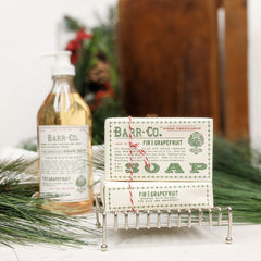 BARR-CO moisturizing foam on hands demonstrates gentle cleanse