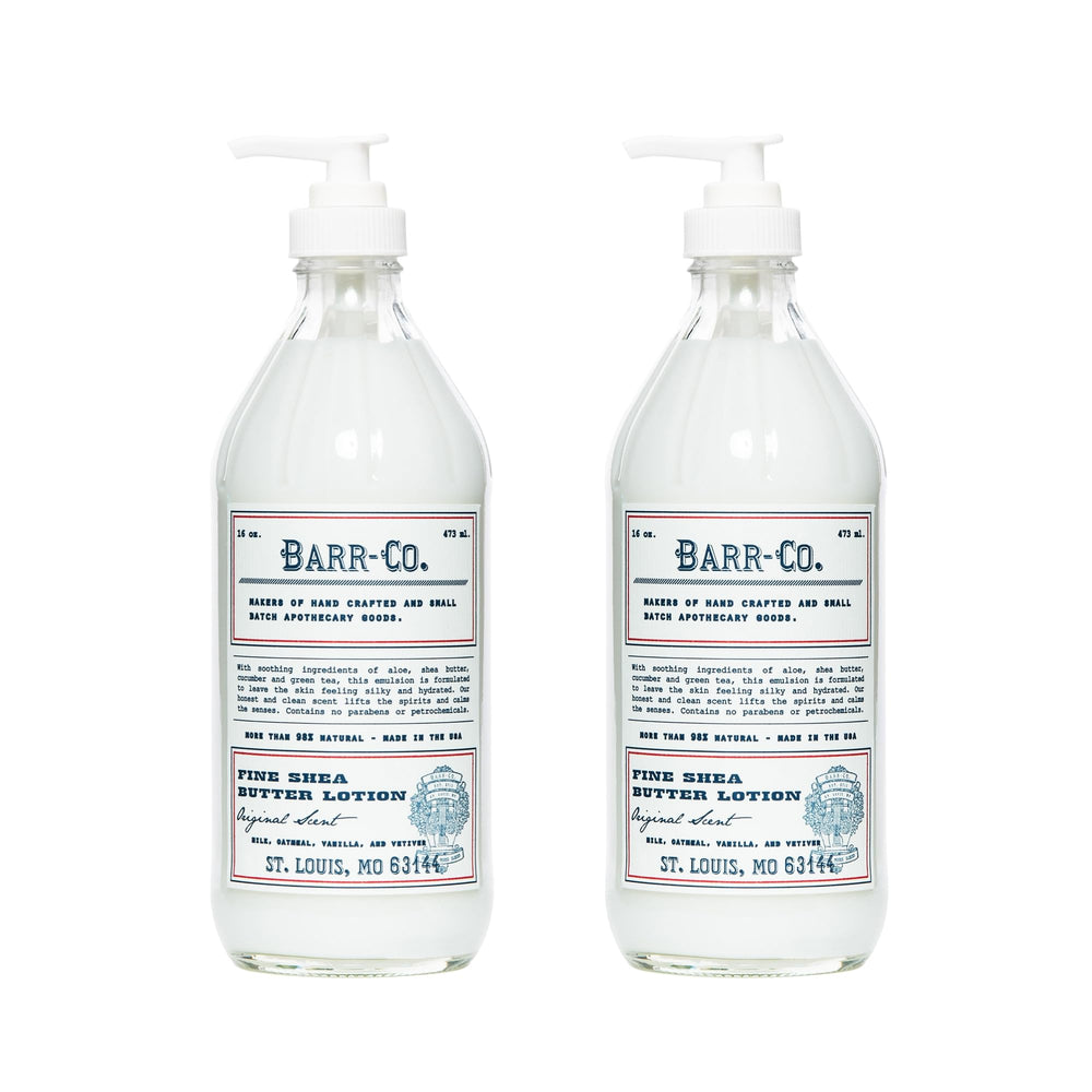 BARR-CO original-scent lotion bottle closeup for everyday moisturization