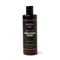 Barrel & Oak Leave-In Cream bottle for daily conditioning and shine.