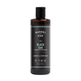 Barrel & Oak 2-in-1 shampoo bottle pouring for quick cleanse