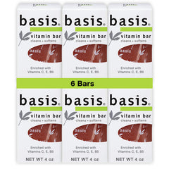 Basis Vitamin Bar Soap close-up of the bar highlighting natural vitamins for nourished skin.