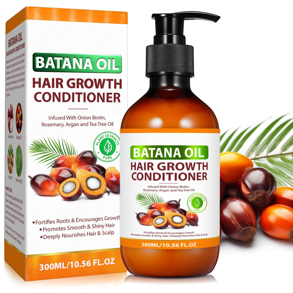 Batana Oil Conditioner bottle pour shows easy daily application for detangling