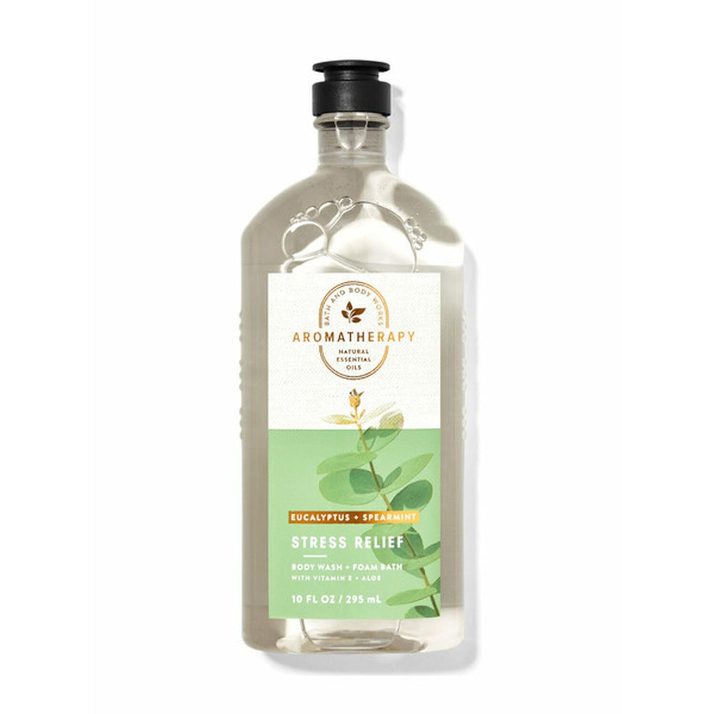 Bath & Body Works aromathérapie douche-mousse, Eucalyptus et menthe poivrée, revitalisant et frais.
