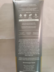 Bath & Body Works Aromatherapy Black Tea cream label close-up highlighting calming scent
